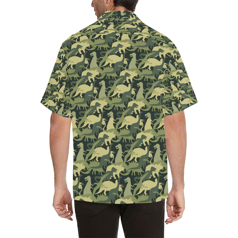 Camouflage Dinosaur Pattern Print Design 03 Men's Hawaiian Shirt