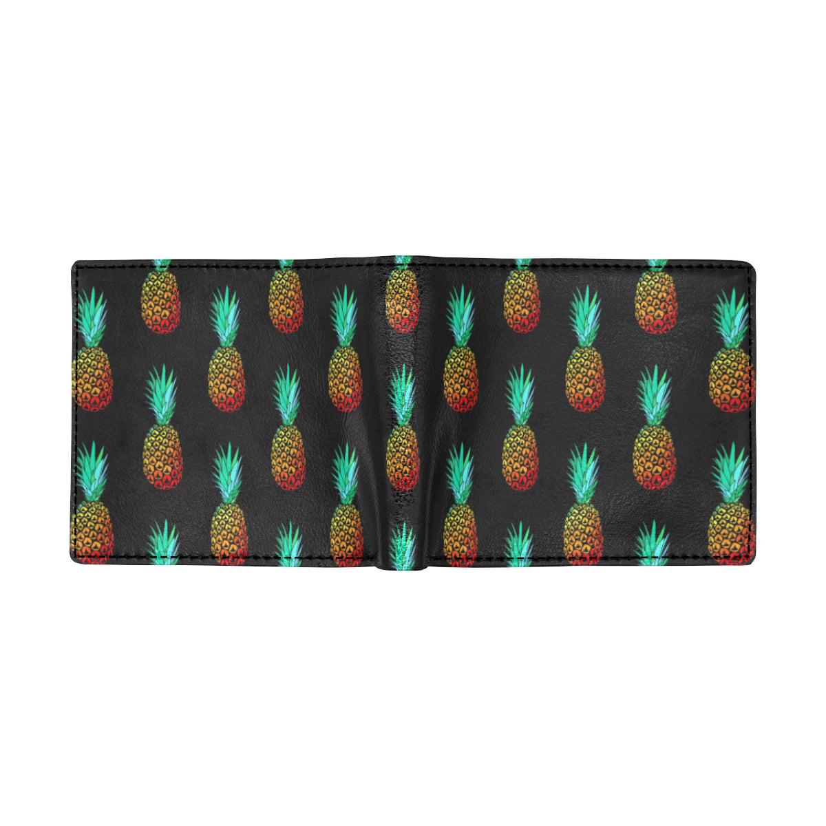 Pineapple Pattern Print Design A05 Men's ID Card Wallet