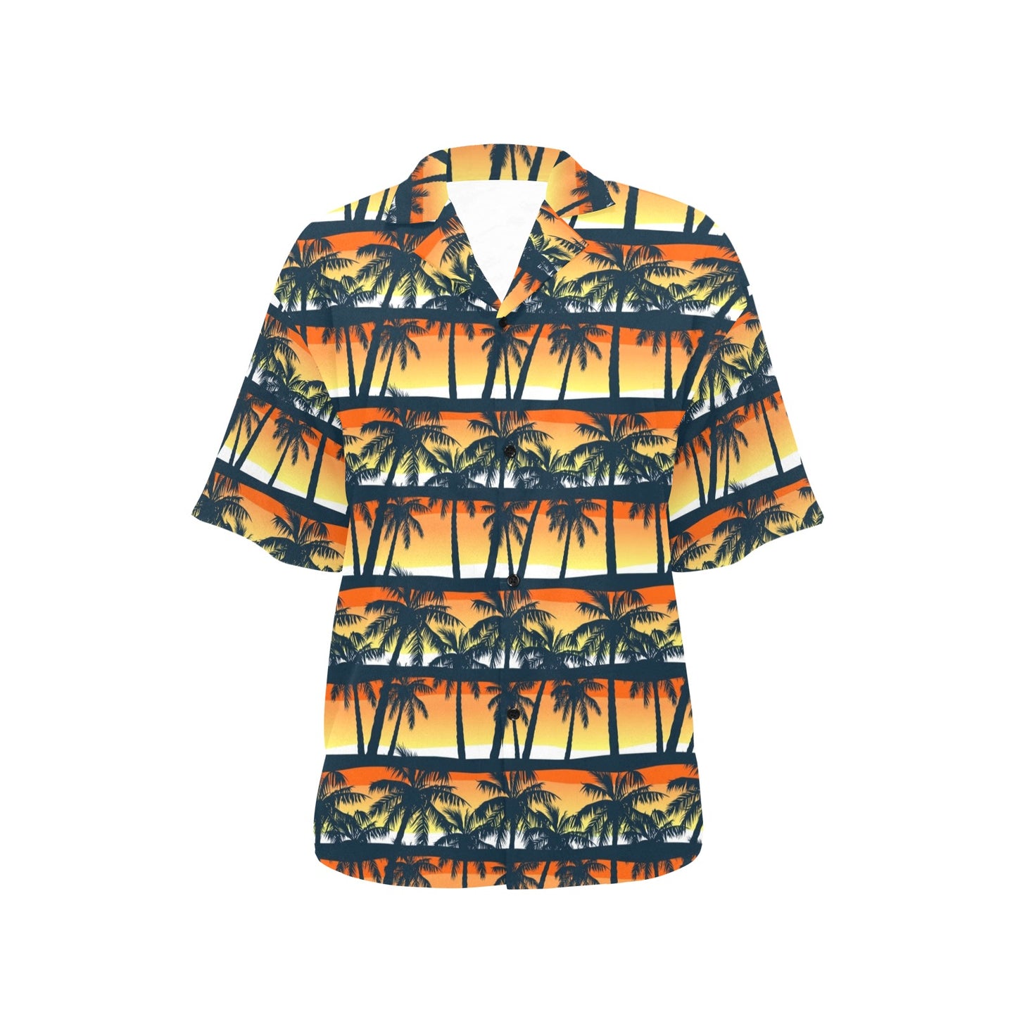 Palm Tree Pattern Print Design PT011 Women's Hawaiian Shirt