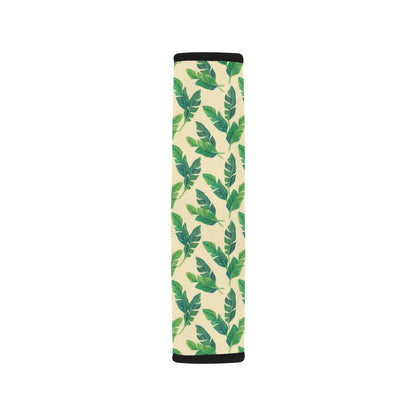 Banana Leaf Pattern Print Design 01 Car Seat Belt Cover