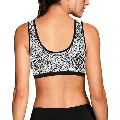 Polynesian Tribal Mask Sports Bra