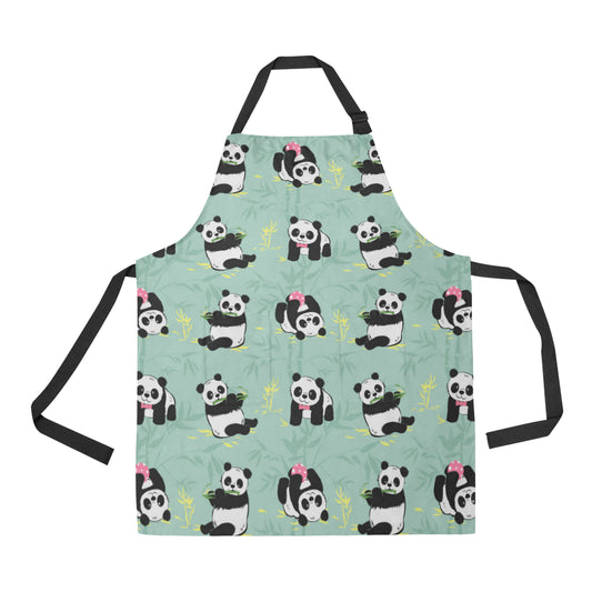 Panda Pattern Print Design A05 Apron with Pocket