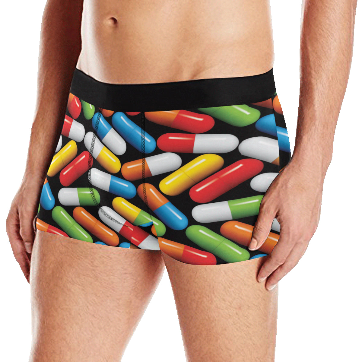 Pill Pattern Print Design A02 Men's Boxer Briefs