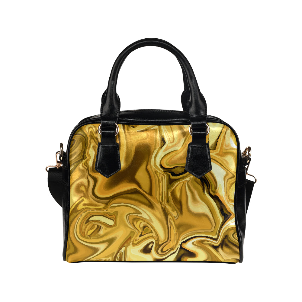 Liquid Pattern Print Design 03 Shoulder Handbag