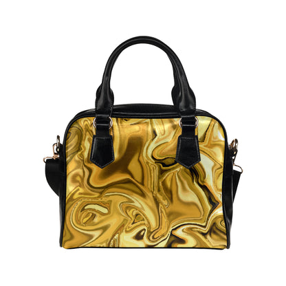 Liquid Pattern Print Design 03 Shoulder Handbag