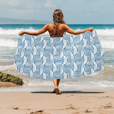 Wave Print Design LKS306 Beach Towel 32" x 71"