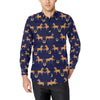 Horse Luxury Themed Pattern Print Men's Long Sleeve Shirt