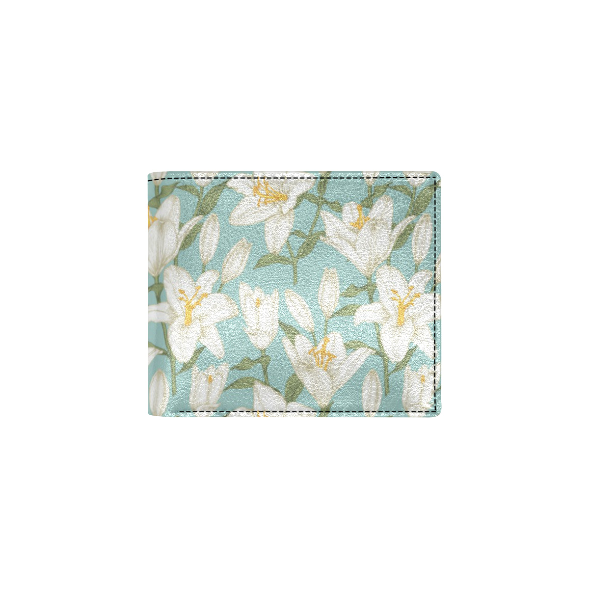 Lily Pattern Print Design LY09 Men's ID Card Wallet