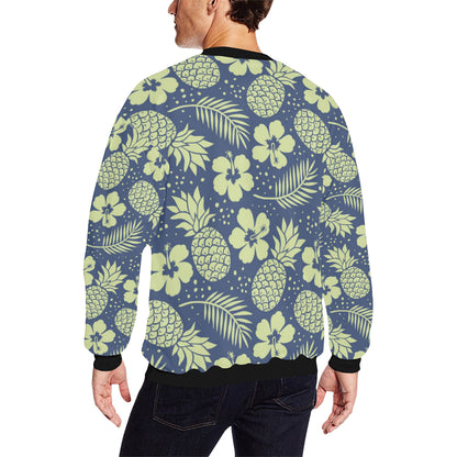 Pineapple Pattern Print Design PP07 Men Long Sleeve Sweatshirt