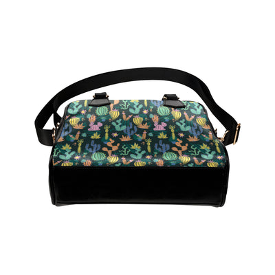 Cactus Pattern Print Design 05 Shoulder Handbag