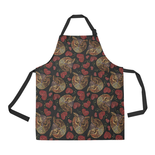 Owl Pattern Print Design A08 Apron with Pocket