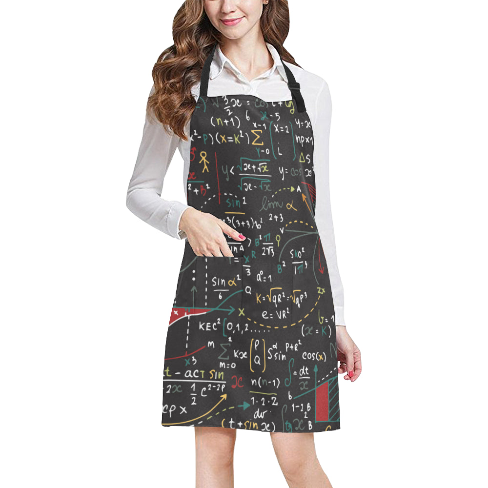Math Pattern Print Design 04 Apron with Pocket