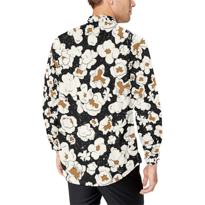 Popcorn Pattern Print Design A02 Men's Long Sleeve Shirt