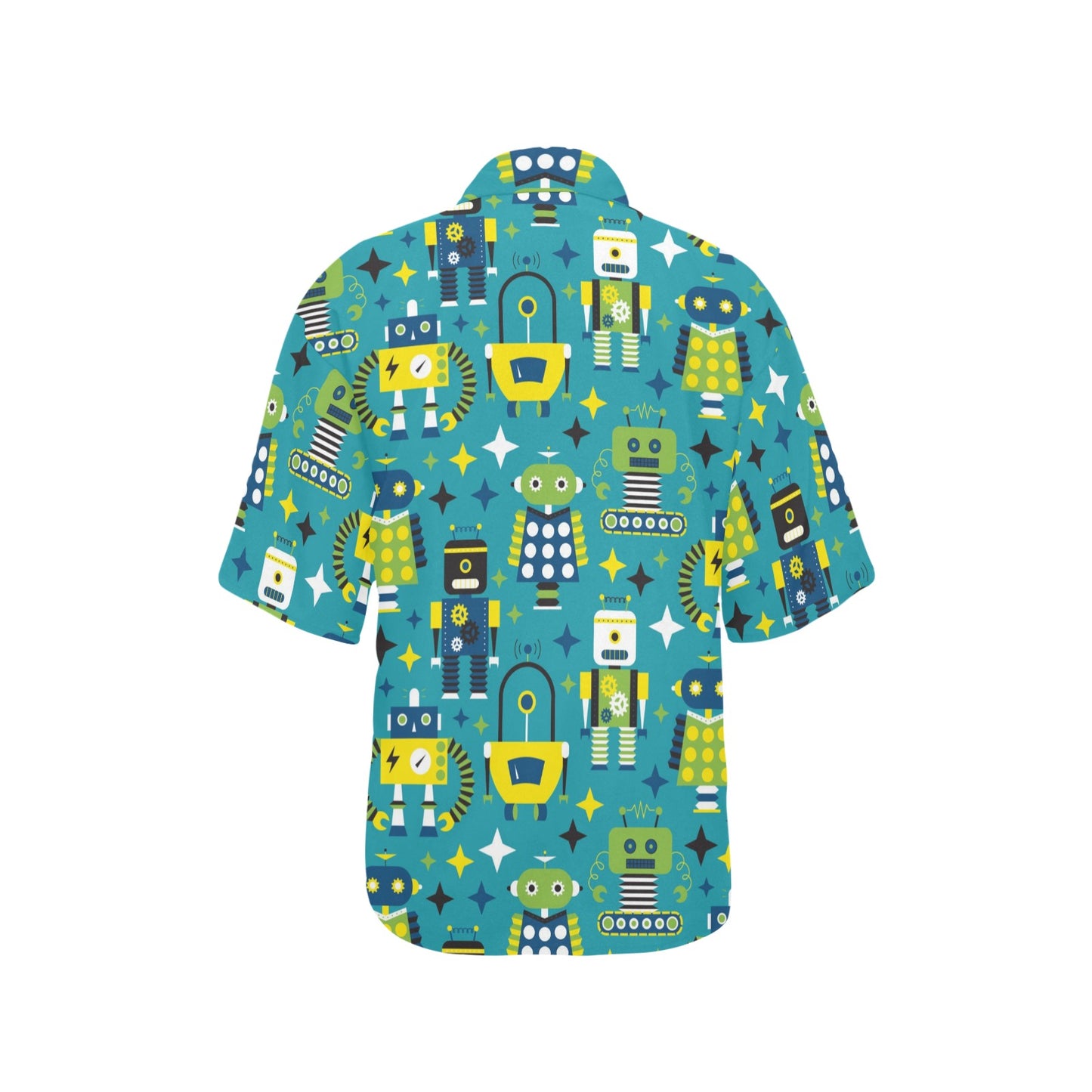 Robot Pattern Print Design A02 Women's Hawaiian Shirt