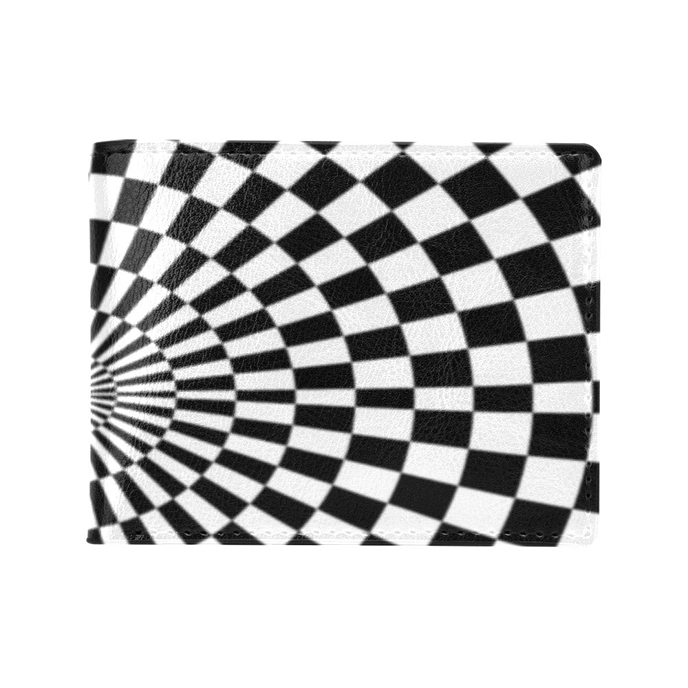 Checkered Flag Optical illusion Men's ID Card Wallet