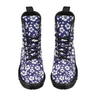 Hibiscus Pattern Print Design HB010 Women's Boots