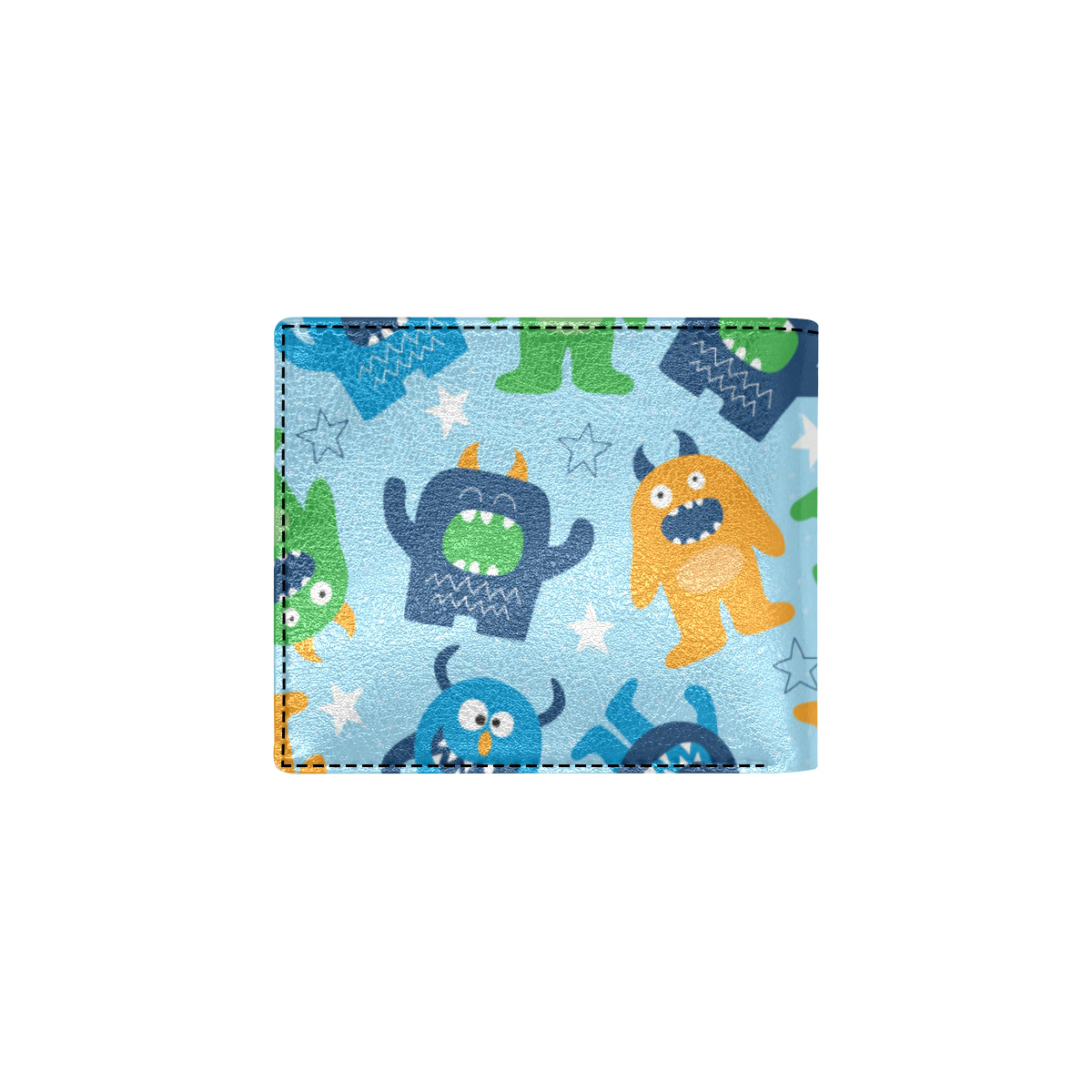 Monster Cartoon Pattern Print Design 04 Men's ID Card Wallet