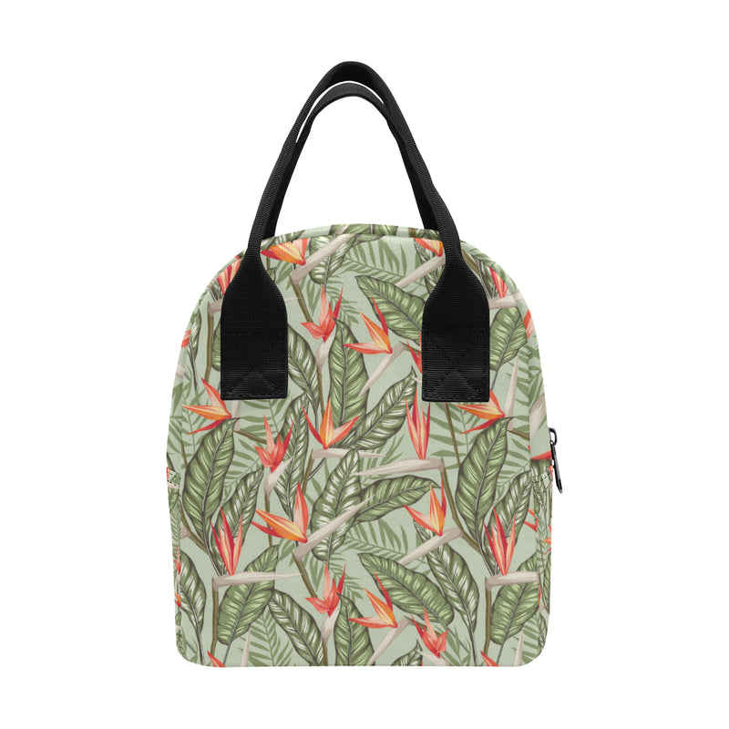 Bird Of Paradise Pattern Print Design BOP08 Insulated Lunch Bag