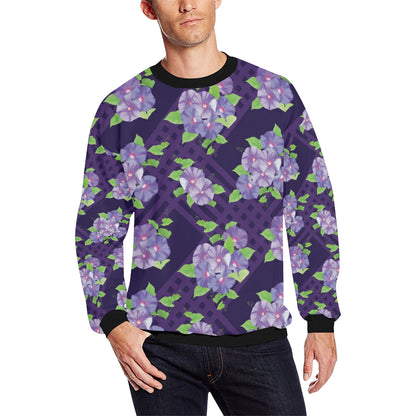 Morning Glory Pattern Print Design MG03 Men Long Sleeve Sweatshirt