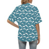 Surf Wave Tribal Design Women's Hawaiian Shirt