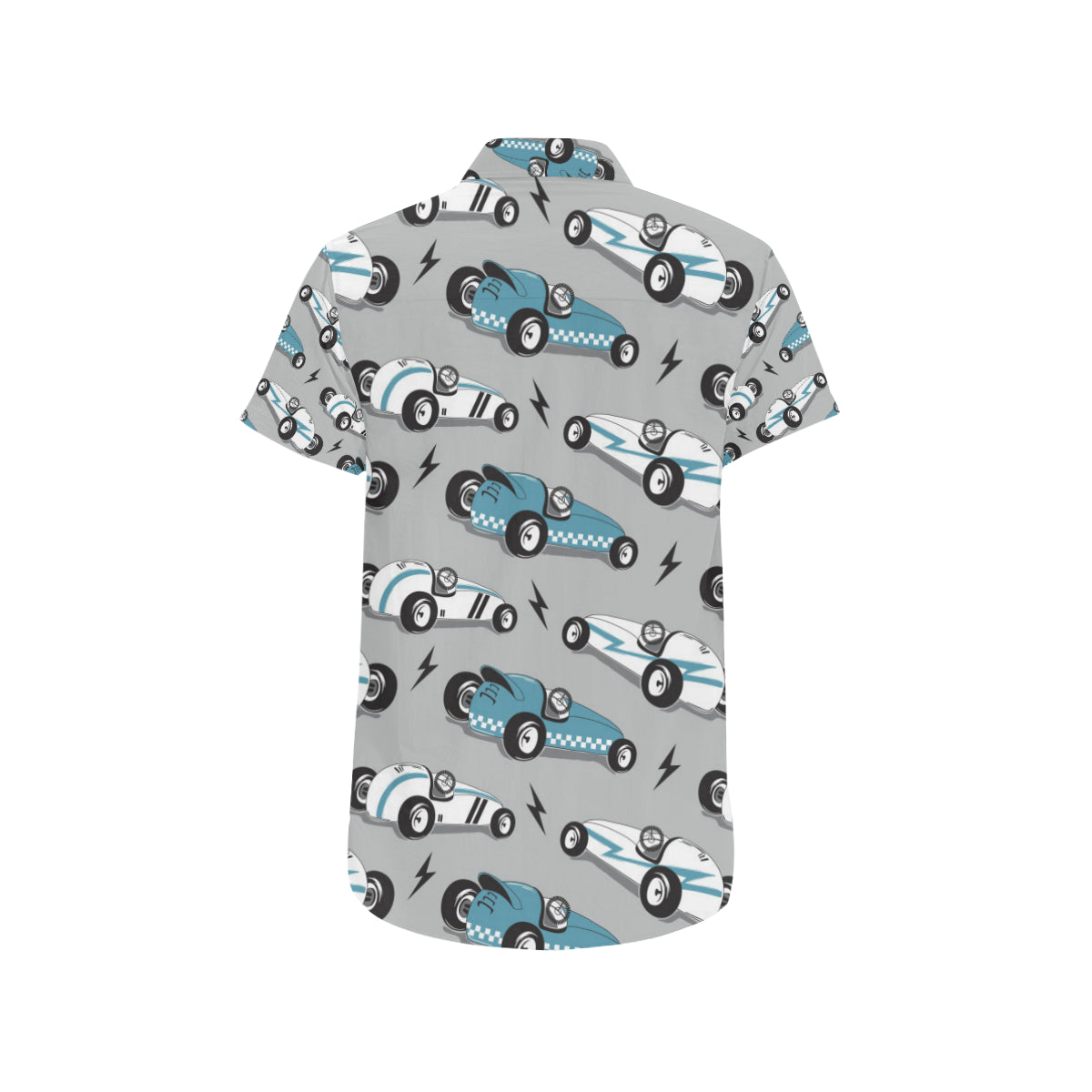 Racing Vintage Pattern Print Design A02 Men's Short Sleeve Button Up Shirt