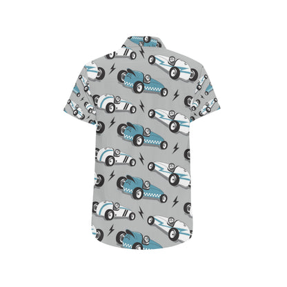 Racing Vintage Pattern Print Design A02 Men's Short Sleeve Button Up Shirt