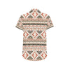 Aztec Pattern Print Design 05 Men's Short Sleeve Button Up Shirt