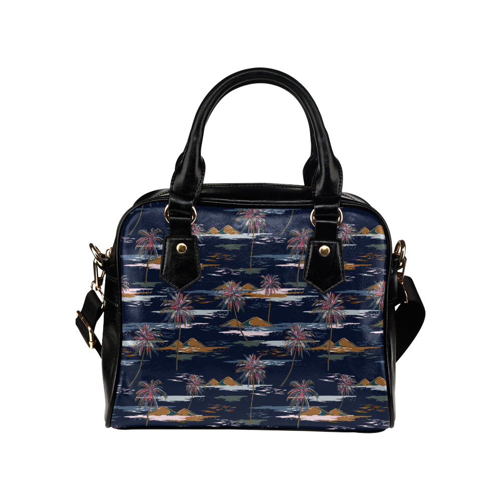 Pacific island Pattern Print Design A06 Shoulder Handbag