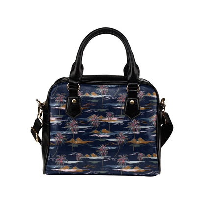 Pacific island Pattern Print Design A06 Shoulder Handbag