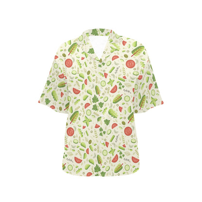 Salad Vegetable Print Design LKS302 Women's Hawaiian Shirt