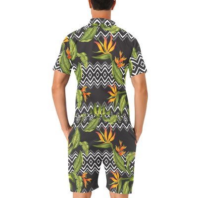 Bird Of Paradise Pattern Print Design BOP07 Men's Romper