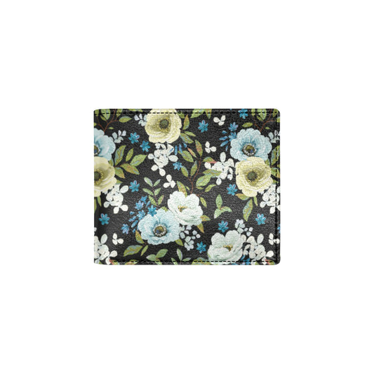Anemone Pattern Print Design AM03 Men's ID Card Wallet