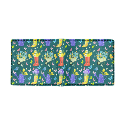 Gardening Pattern Print Design G08 Men's ID Card Wallet