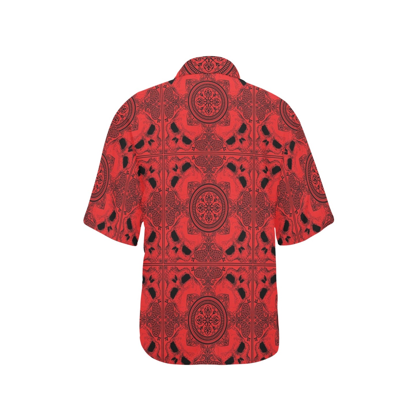 Bandana Red Print Design LKS304 Women's Hawaiian Shirt