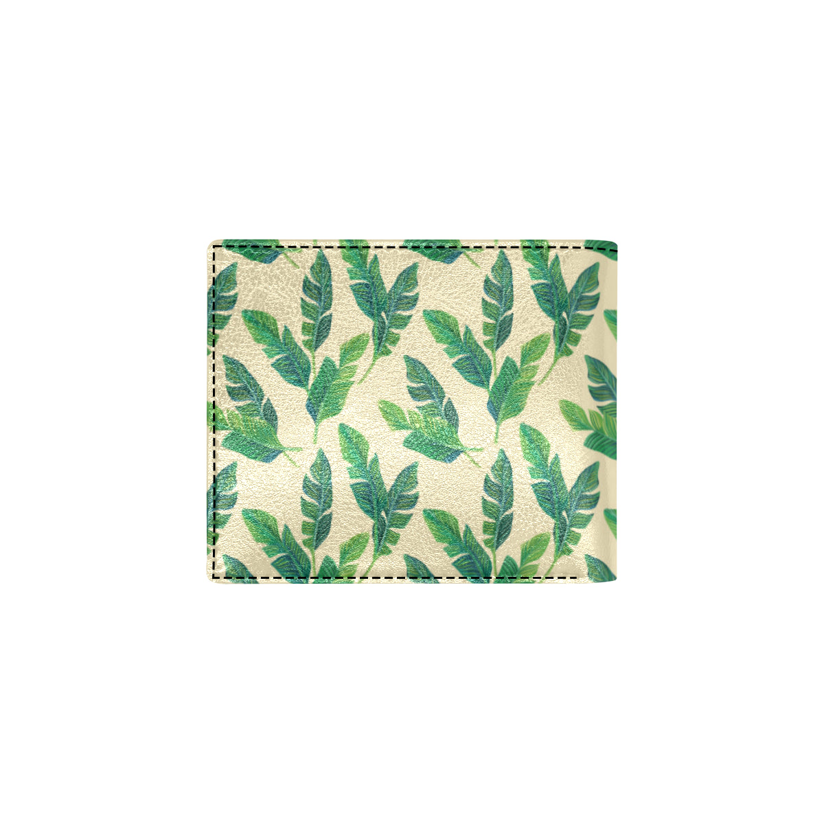 Banana Leaf Pattern Print Design 01 Men's ID Card Wallet