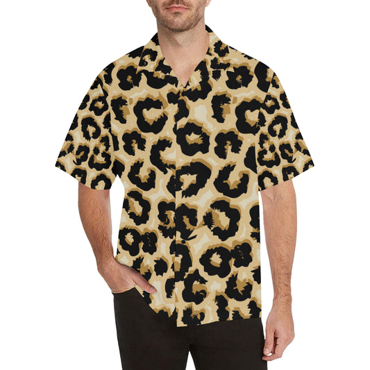 Jaguar Skin Pattern Print Design 02 Men's Hawaiian Shirt