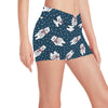 Polar Bear Pattern Print Design PB05 Yoga Shorts