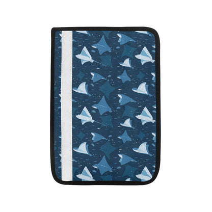 Manta Ray Pattern Print Design 02 Car Seat Belt Cover