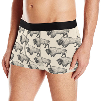 Bison Pattern Print Design 02 Men's Boxer Briefs
