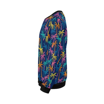 Palm Tree Pattern Print Design PT013 Men Long Sleeve Sweatshirt