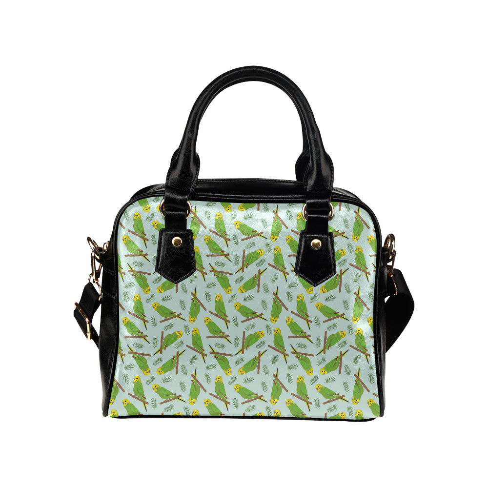 Budgerigar Pattern Print Design 04 Shoulder Handbag