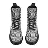 Tie Dye Black White Design Print Women's Boots