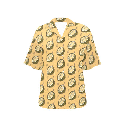 Durian Pattern Print Design DR02 Women's Hawaiian Shirt