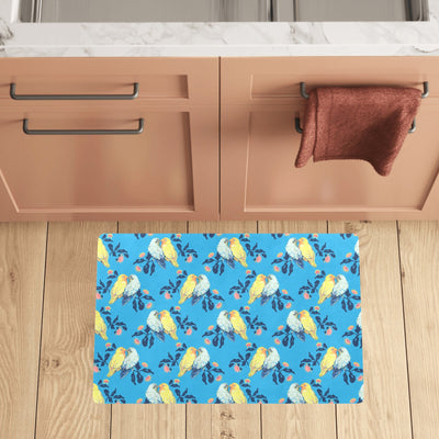 Lovebird Pattern Print Design 03 Kitchen Mat