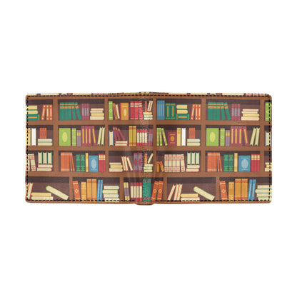 Book Pattern Print Design 06 Men's ID Card Wallet