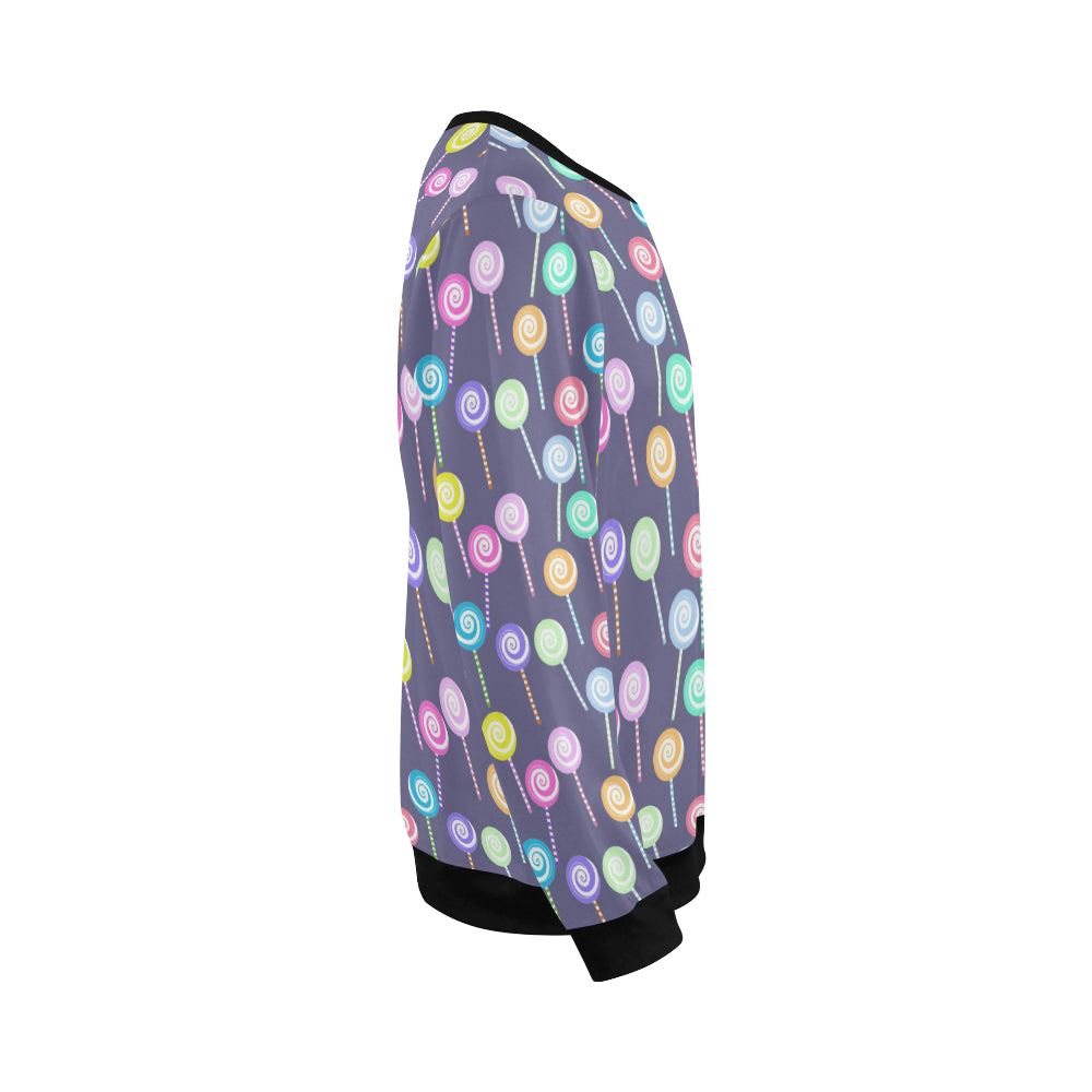 Lollipop Pattern Print Design LL03 Men Long Sleeve Sweatshirt