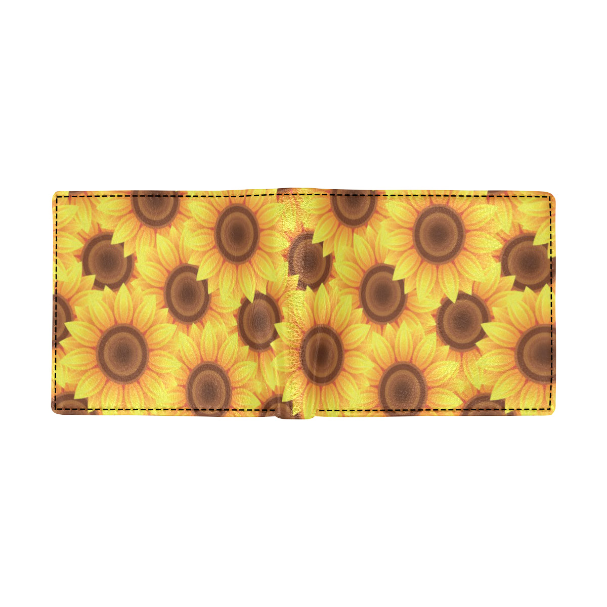 Sunflower Pattern Print Design SF07 Men's ID Card Wallet