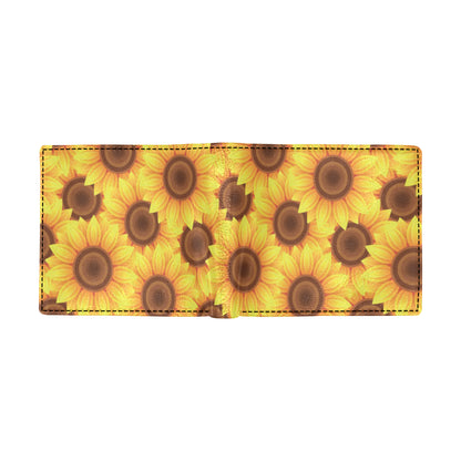 Sunflower Pattern Print Design SF07 Men's ID Card Wallet