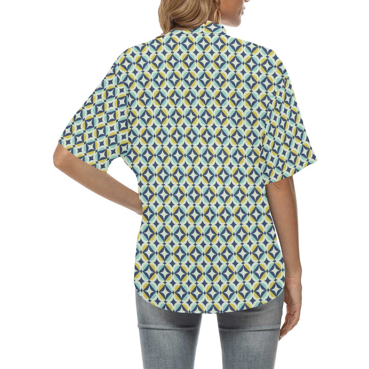Swedish Design Pattern Women's Hawaiian Shirt