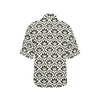 Lotus Pattern Print Women's Hawaiian Shirt